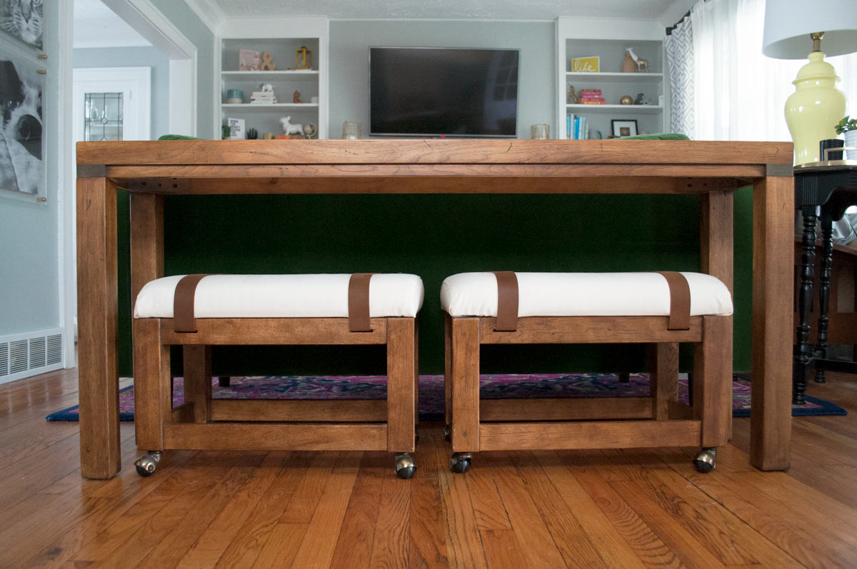 DIY Leather Strap Rolling Benches And Then We Tried