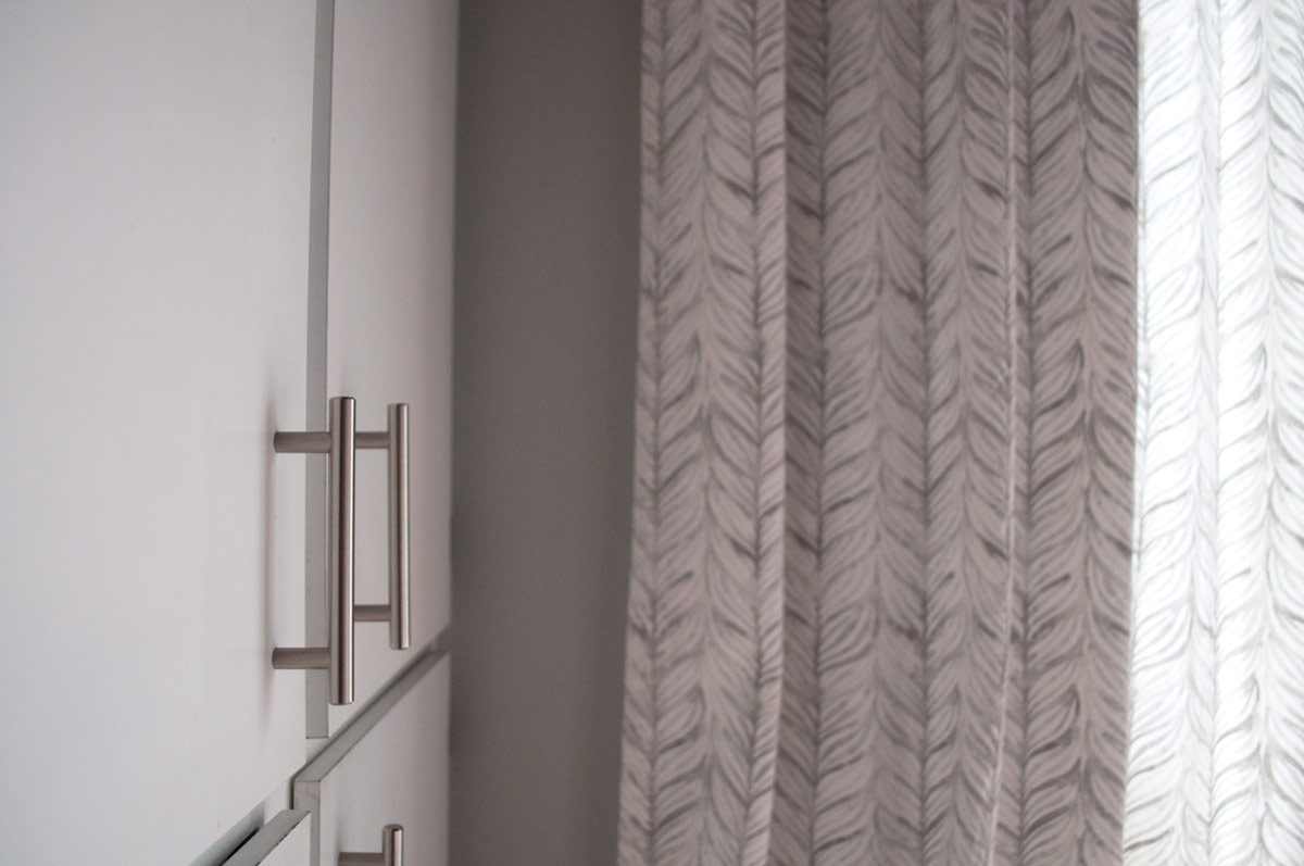 Kitchen finishing touches modern kitchen cabinet knobs and West Elm curtains