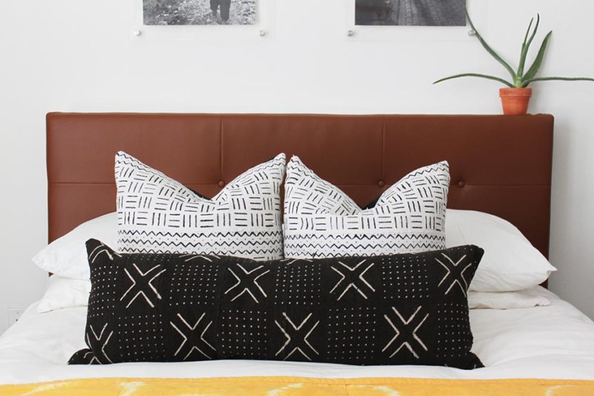 West Elm Inspired Diy Leather Tufted Headboard And Then We Tried West Elm Inspired Upholstered Headboard Diiy