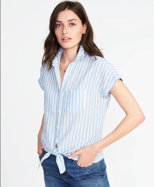 tie front shirt and then we tried obsessions